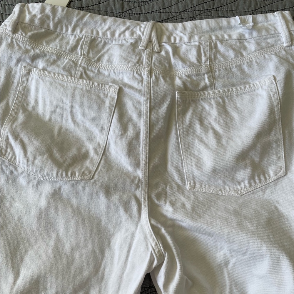 NWT Good American White 90’s Loose Straight Mid Rise Jeans Size 18 - Picture 12 of 13